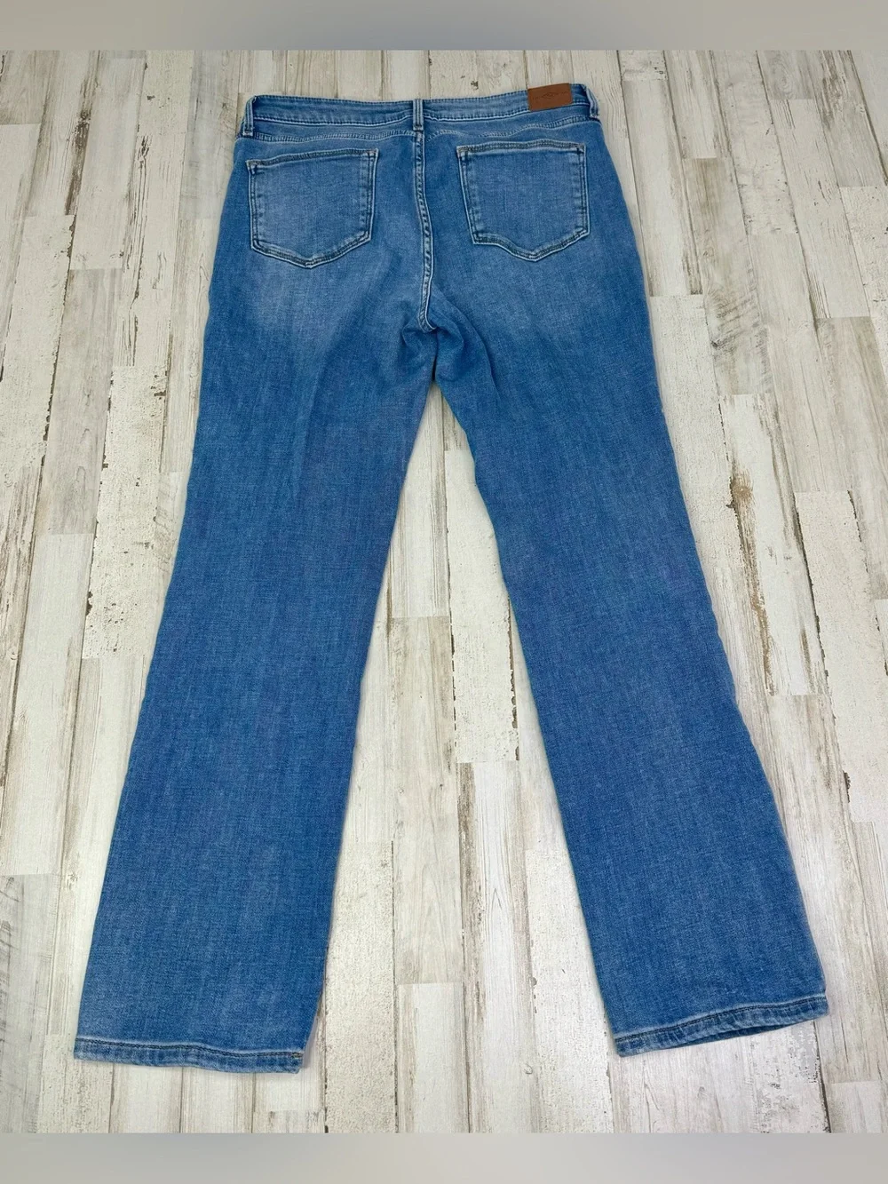 Tommy Hilfiger Jeans Women's Blue Wash 10 (33x30) Tribeca Straight Leg Denim